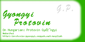 gyongyi protovin business card